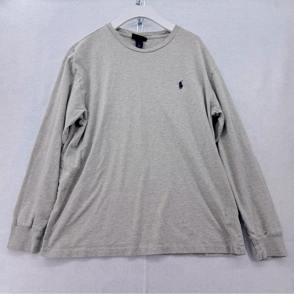 Men’s Polo Ralph Lauren Jersey Long Sleeve Shirt size Medium 100% cotton oatmeal